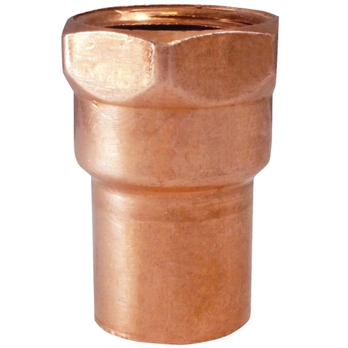 EPC 30180 103 Series Pipe Adapter, 1-1/2 in, Sweat x FNPT, Copper
