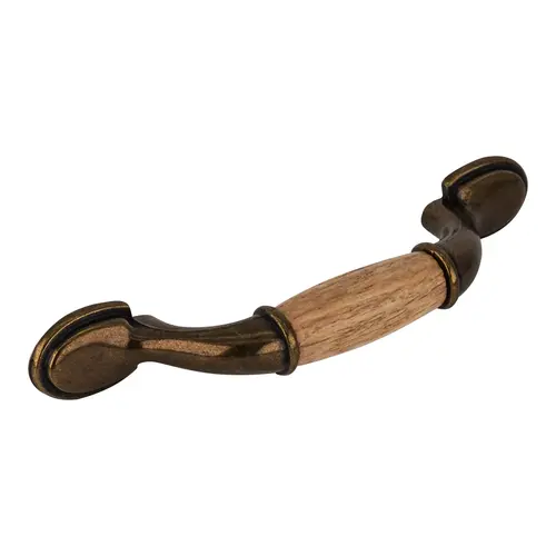 Barrel Ceramic Cabinet Pull Handle For Kitchen And Cabinets Hardware Oak / Antique Brass - pack of 5