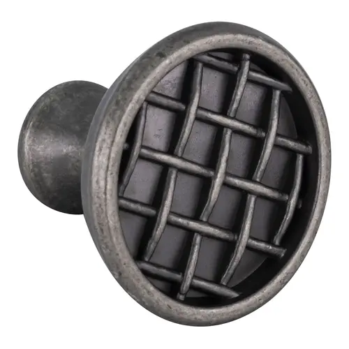 Weave Pattern Round Cabinet Knob For Kitchen And Cabinet Hardware 1-3/8" Dia Weathered Nickel