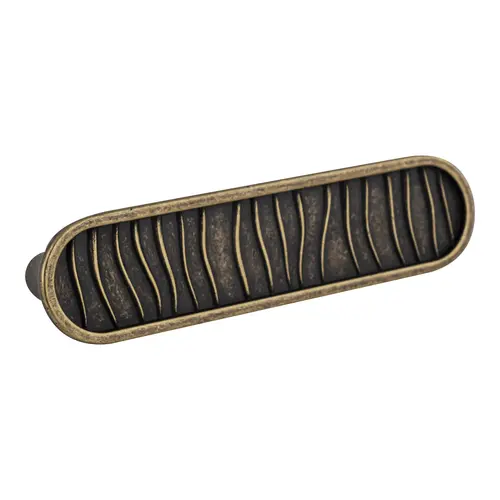 Flat Oblong Shape Kitchen Cabinet Cup Pull Handle 3" Center To Center  Weathered Brass - pack of 150