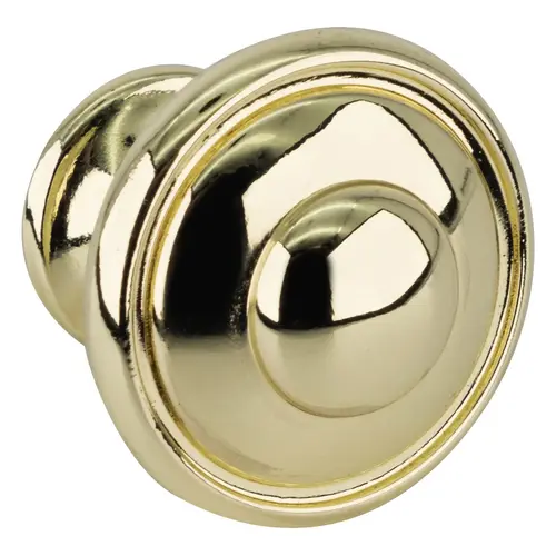 Transitional Kitchen Cabinet Knob 1-3/16" Diameter  Polished Brass - pack of 1000