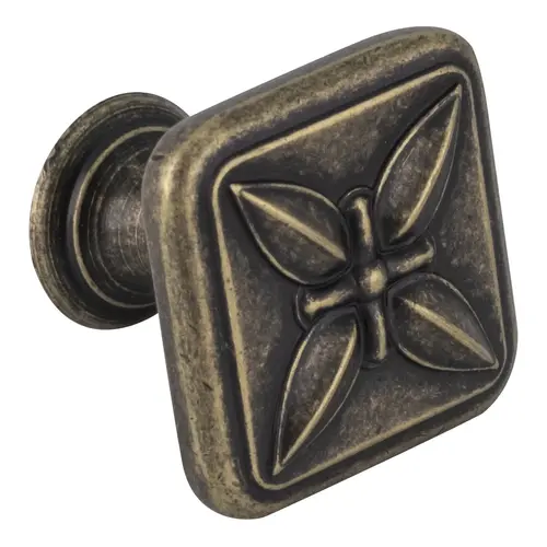 Sundara Square Kitchen Cabinet Knob 1-1/8" Diameter For Kitchen And Cabinet Hardware Weathered Brass - pack of 250