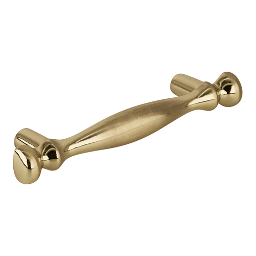 Flat Contemporary Kitchen Cabinet Pull And Handle 3" Center To Center Brushed Brass