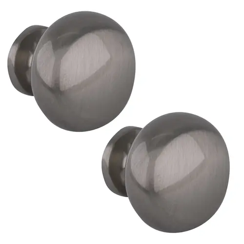 Mushroom Plain Round Cabinet Knob For Kitchen And Cabinet Hardware 1-3/16" Dia Satin Nicke - 2 per pack x5 packs