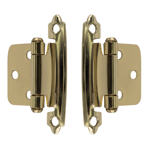 2-3/4" Self-Closing Face Mount Kitchen Cabinet Hinge Polished Bras - 2 per pack x4 packs