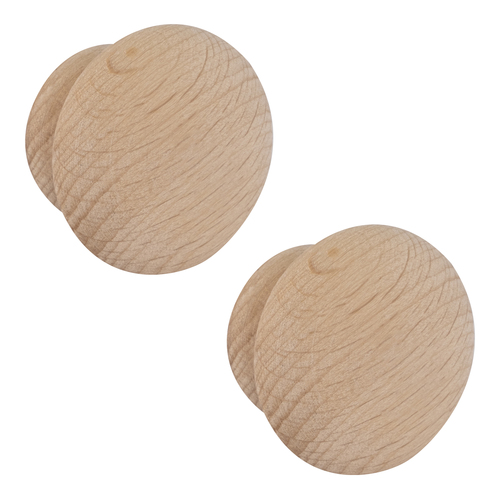 Wooden Mushroom Wooden Cabinet Knob 1-1/2" Diameter For Kitchen And Cabinet Hardwar - 2 per pack x32 packs