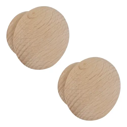 Wooden Mushroom Wooden Cabinet Knob 1-1/2" Diameter For Kitchen And Cabinet Hardwar - 2 per pack x4 packs