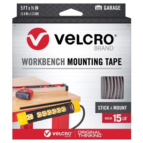 Velcro VEL-30827-USA Workbench Mounting Tape Large Foam 60" L Black