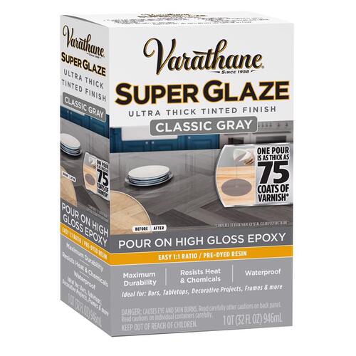 Wood Glaze Super Glaze High-Gloss Classic Gray 1 qt Classic Gray - pack of 3