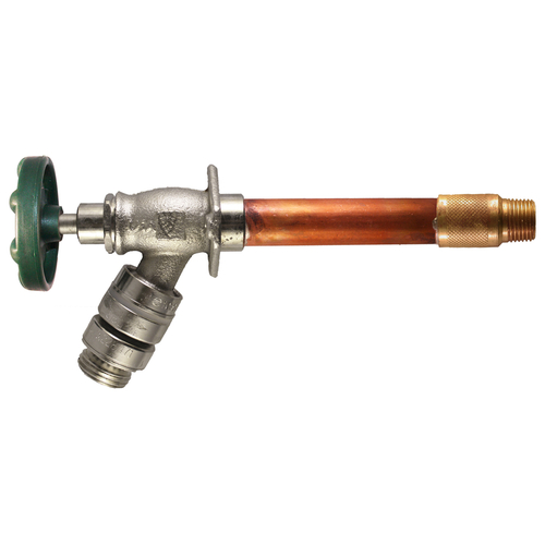 Arrowhead Brass 486-02LF Frost-Free Hydrant 1/2" Sweat X 1/2" MIP Anti-Siphon Brass Nickel Plated