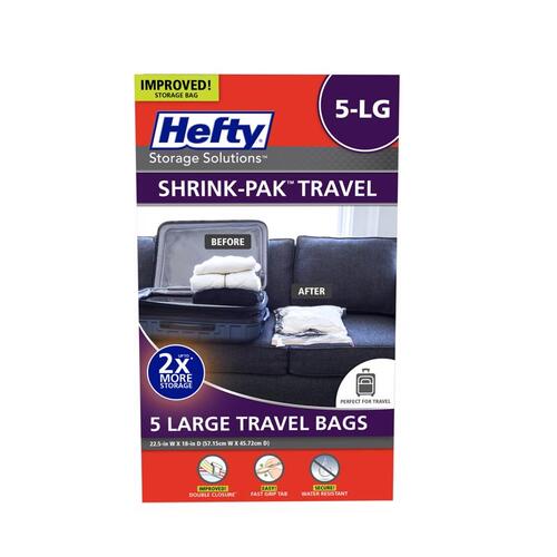 Storage Bag Shrink-Pak Clear Clear - pack of 3