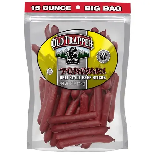 Old Trapper 33315T Beef Deli Sticks Teriyaki 15 oz Bagged