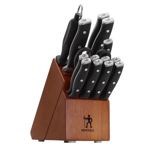 Block Knife Set Stainless Steel Chef's 15 pc Satin