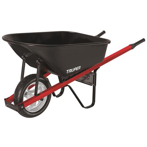 Wheelbarrow Steel 6 cu ft Black