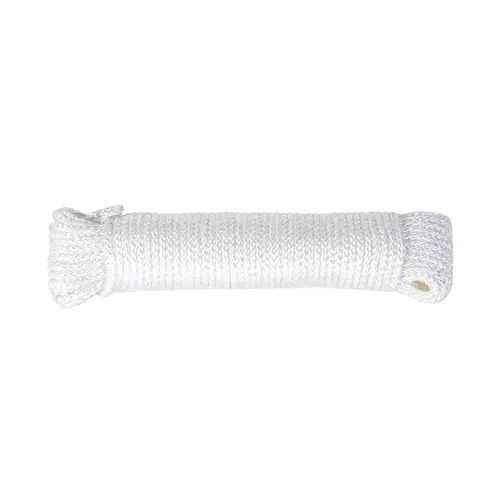 Rope 9/64" D X 48 ft. L White Diamond Braided Nylon White