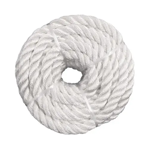 Rope 3/8" D X 50 ft. L White Twisted Nylon White