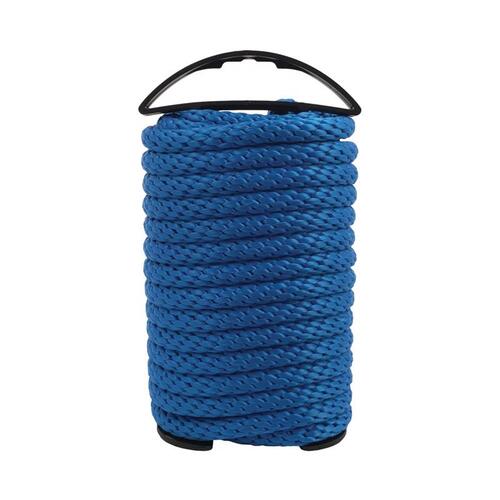 Rope 1/2" D X 35 ft. L Blue Solid Braided Polypropylene Blue