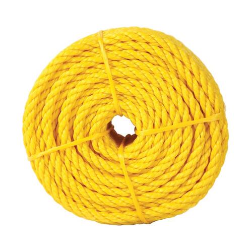 Rope 3/8" D X 50 ft. L Yellow Twisted Polypropylene Yellow