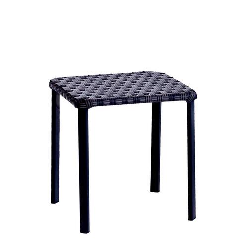 Living Accents H22ST2408 Side Table Brown Square Wicker Stackable Brown