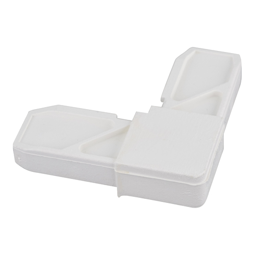 Outside Square Corner White plastic For 1in Frame - pack of 25