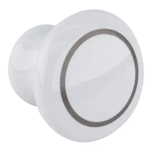 White/Gray Allison Transitional Mushroom Ceramic Kitchen Cabinet Knob 1 1/2" Diameter - pack of 20