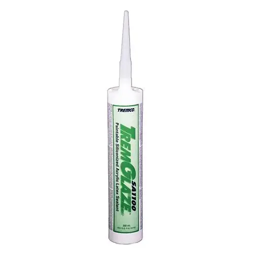 Paintable Siliconized Acrylic TremGlaze SA1100 White 10oz Tube