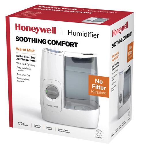 Honeywell HWM845WR1 Steam Humidifier Soothing Comfort 1 gal 120 sq ft Mechanical White