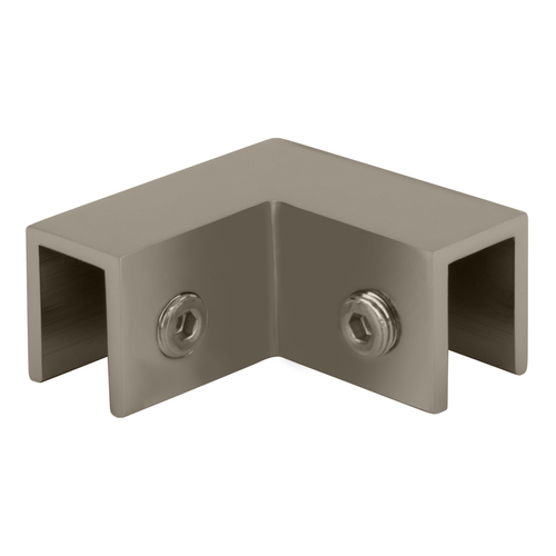 Satin Nickel 90 Degree "Sleeve Over" Glass Clamp