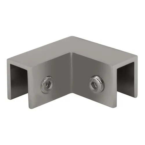 Satin Chrome 90 Degree "Sleeve Over" Glass Clamp