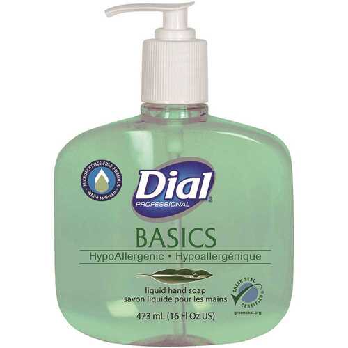 DIAL 017000338132 12 oz./16 oz. Bottle Professional Basics Liquid Hand Soap Pump