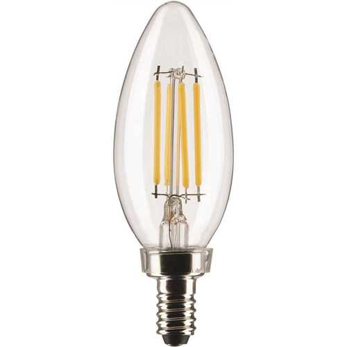 4W B11 LED Bulb Clear Candelabra Base 90 CRI 5000K 120V