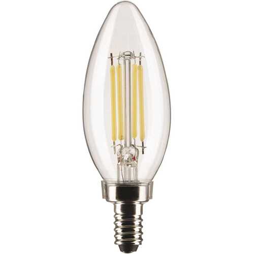 5.5W B11 LED Bulb Clear Candelabra Base 90 CRI 5000K 120V