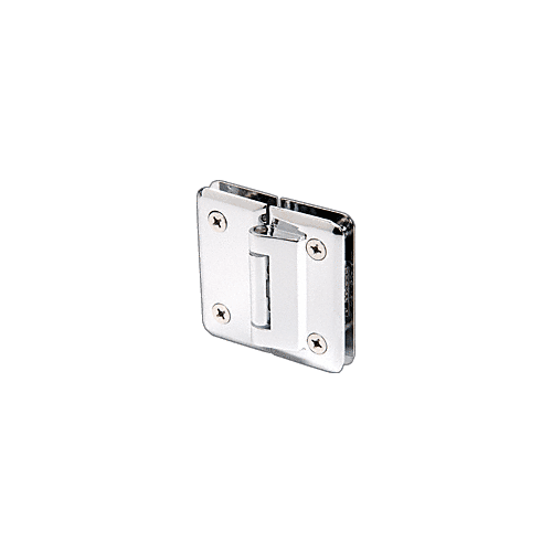 Polished Chrome Petite 182 Series 180 Degree Glass-to-Glass Hinge Swings In Only