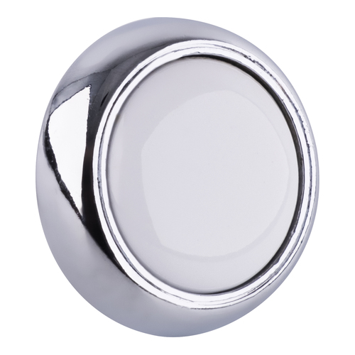 Amerock bp1921chw Polished Chrome Dual-Tone Round Cabinet Knob With White Insert 1-1/4" Diameter For Kitchen And Cabinet Hardware