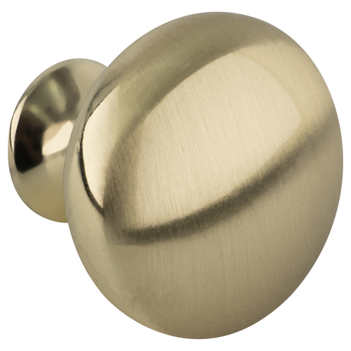 Brushed Brass The Anniversary Collection Transitional Round Cabinet Knob 1-3/16" Diameter For Kitchen And Cabinet Hardware - pack of 200