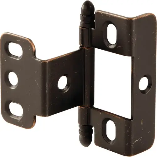 Decorative Butt Hinge, Full Wrap, Non-Mortise, Ball Finial For inset face frame doors, Copper bronze