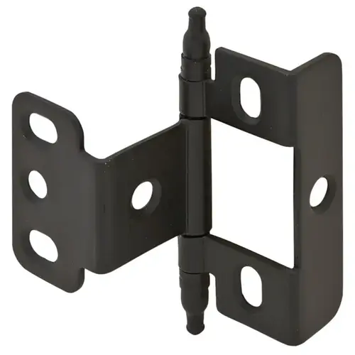 Decorative Butt Hinge, Full Wrap, Non-Mortise, Minaret Finial For inset face frame doors, Black