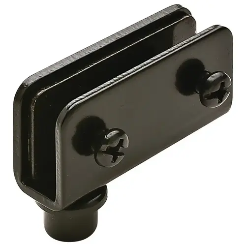 Simplex-Inset Glass Door Hinge, 110 degree Opening Angle Non-Bore Hinge, Black Pair