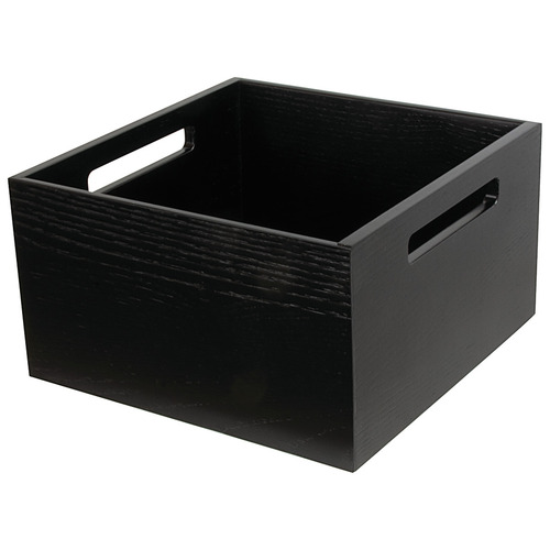 Kitchen Storage Box 2, Fineline Move, 211.5 x 211.5 x 120 mm Black ash