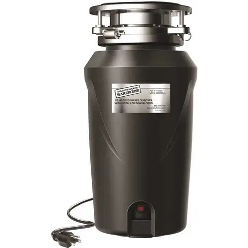 HD Supply-Maintenance Warehouse US-MW3-44 1/3 HP Garbage Disposal with Installed Power Cord