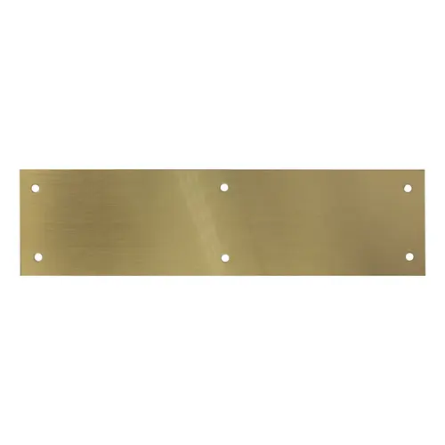 3" x 12" Push Plate Satin Brass Finish