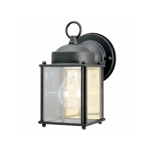 1LGT BLK Wall Lantern Textured