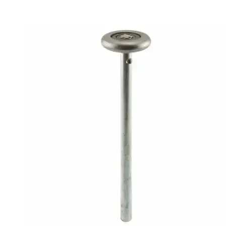 Door Roller, 1-13/16 in Dia Roller, 7/16 in W Roller, Galvanized Steel, Silver, 1-Roller