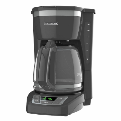 Black & Decker CM1165GY 12-Cup Programmable Coffeemaker, Black