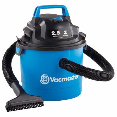 CLEVA INT'L TRADING LTD VOM205P Wall-Mount Compact Wet/Dry Vac, 2 Peak HP, 2.5 Gallons