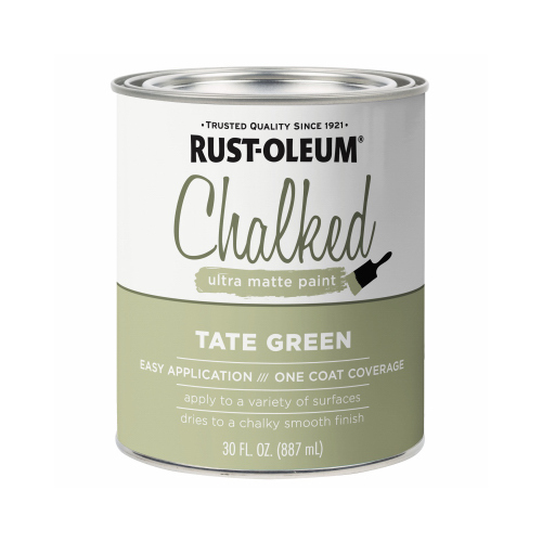 Rust-Oleum 371674 Chalked Ultra Matte Paint, 30 oz, Tate Green