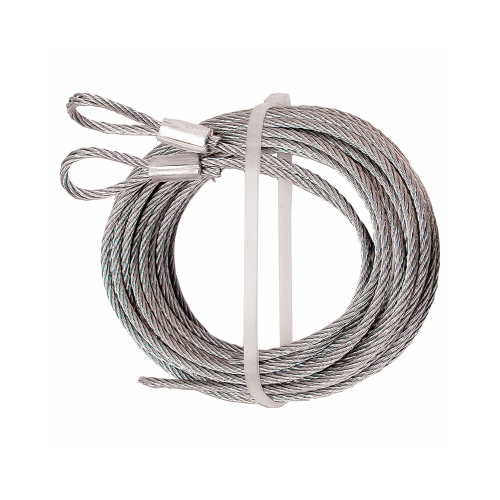 Aircraft Cable, 1/8 in Dia, 12 ft L, Carbon Steel, Galvanized