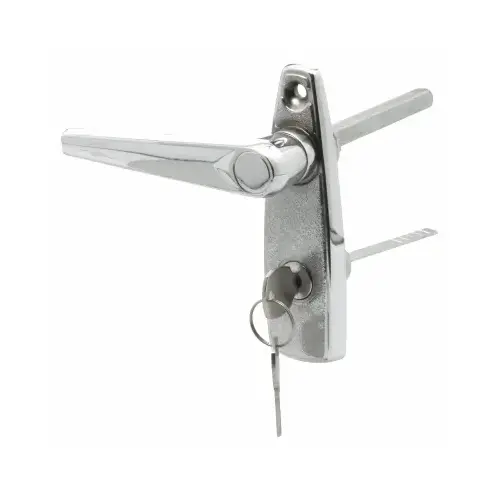 L-Handle and Locking Unit, 5/16 in L Shaft, Chrome