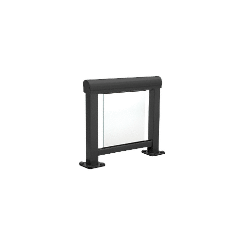 Matte Black 300 Series Aluminum Glass Railing System Small Showroom Display - No Base