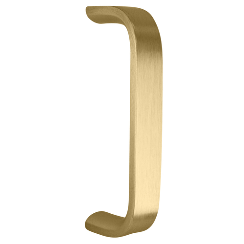 6" Straight Door Pull, 1" Flat and 1-1/2" Clearance Bright Brass Finish